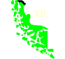 12. Region:
Breite: 49°- 55°
Wichtigste Städte: Punta Arenas, Puerto Natales, Puerto Williams.