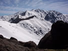 An image of Punta de Damas, a mountain of 3150 m, just on the outskirts of Santiago.