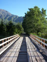 The Old Bridge to Beyond:  Image of a bridge on the road towards Pehuenche Pass, Colbun, Talca, Chile.