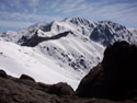 Santiago is on the left...:  An image of Punta de Damas, a mountain of 3150 m, just on the outskirts of Santiago.