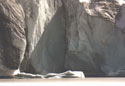 Ice Wall:  An image of an ice wall on a small glacier lake at El Morado National Park.